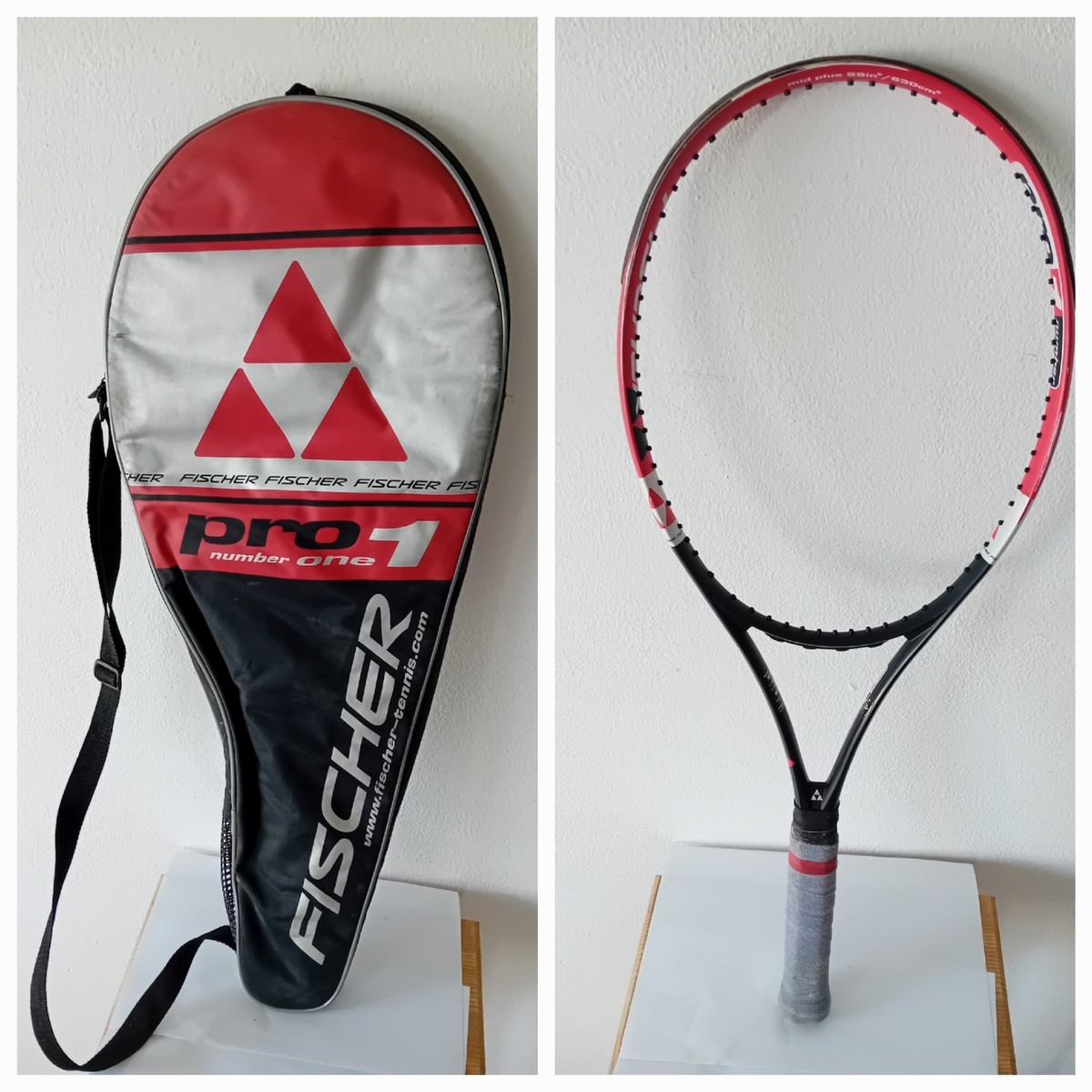 FISCHER PRO 1 NUMBER ONE Tennis Racket Vacuum Technik Mid Plus | eBay