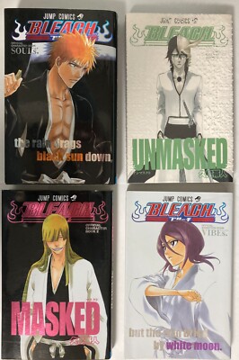 Set of 4) BLEACH Official Animation Book & Official Character Book