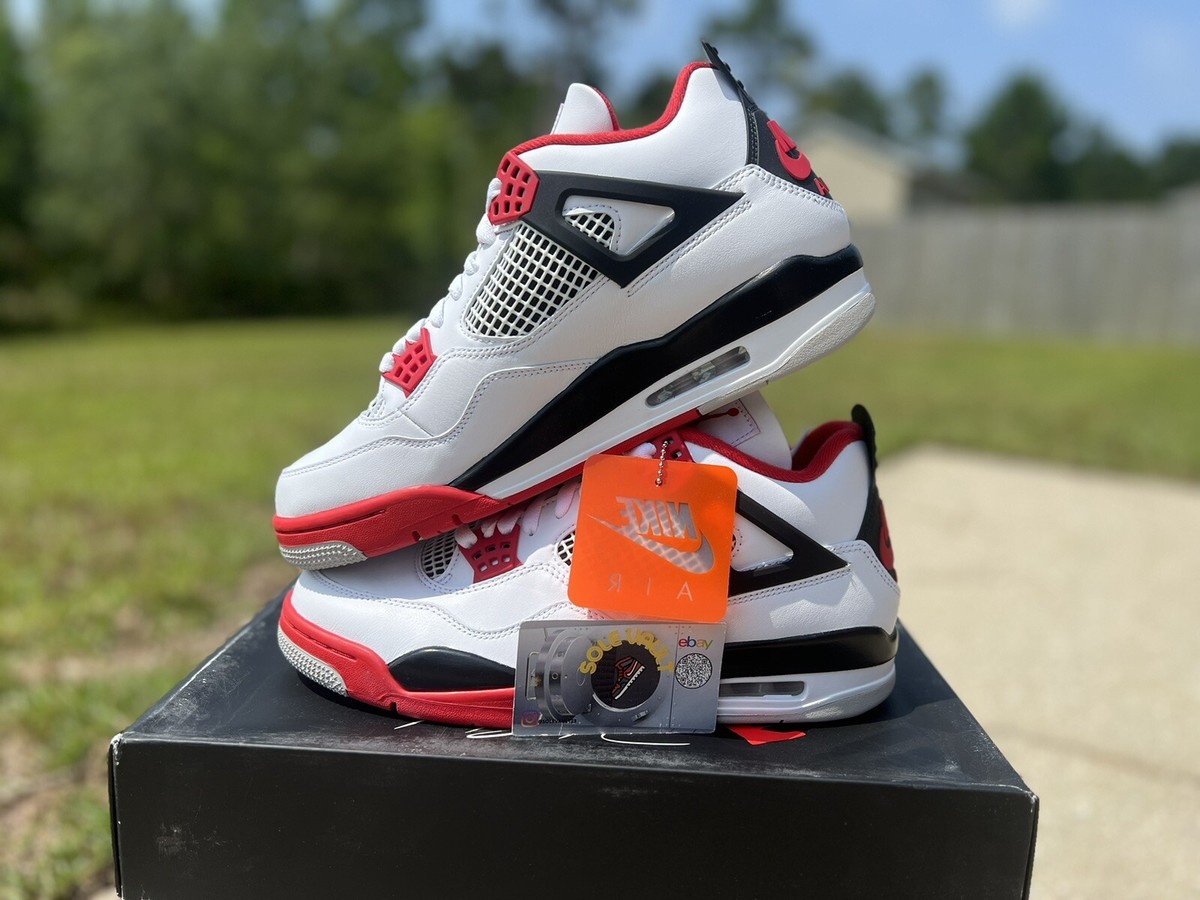 Air Jordan Retro 4 Fire Red (2020) DC7770-160 Sz 9.5,10,10.5 | eBay