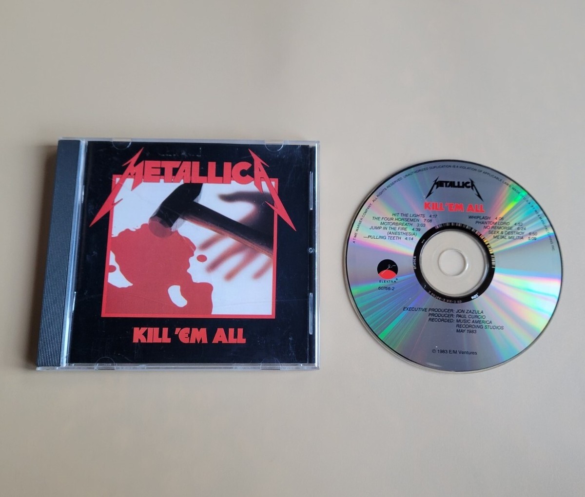 Metallica Kill 'Em All CD 1995 Remastered E/M Ventures 9 60766-2