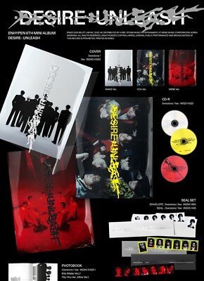 K-POP ENHYPEN Album DESIRE : UNLEASH CD+Book+P.Card+Sticker+Poster