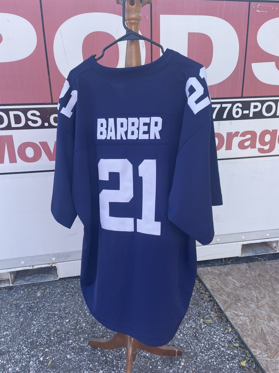 New York Giants NFL Jersey #21 Tiki Barber Throwbacks Mitchell