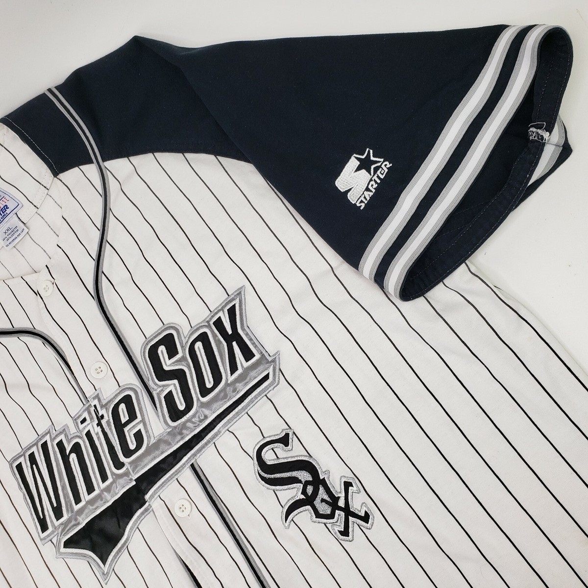 Vintage 90s Starter Chicago White Sox Jersey Pinstripe Baseball