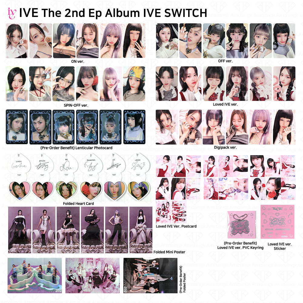 IVE 2nd EP Album IVE SWITCH Official Photocard Postcard Heart Card