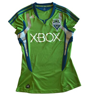 Seattle Sounders Soccer Jersey. Green Women's Medium. Short Sleeve