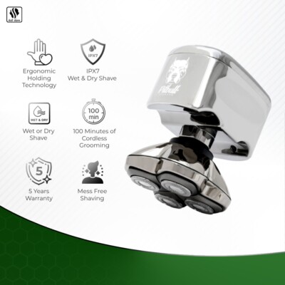 Skull Shaver Pitbull Diamond Pro Head and Face Shaver (New) | eBay