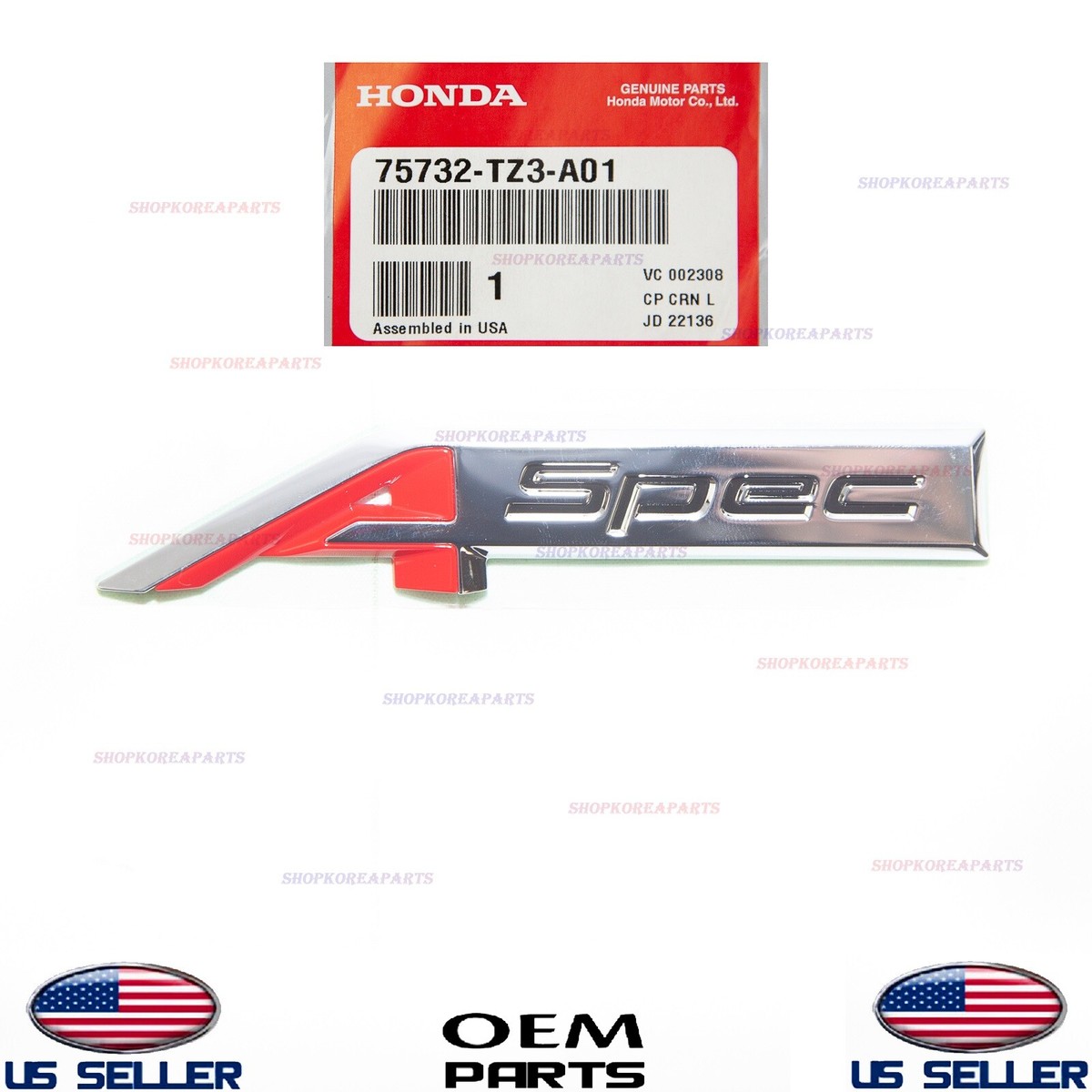 Genuine Rear Emblem Logo Symbol A-Spec ⭐OEM⭐ Acura TLX 2018-2020