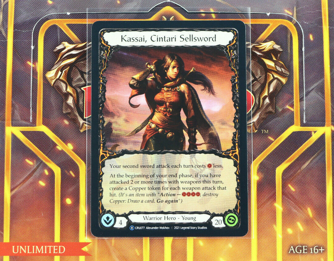 Flesh And Blood Kassai, Cintari Sellsword Standard Unl CRU077