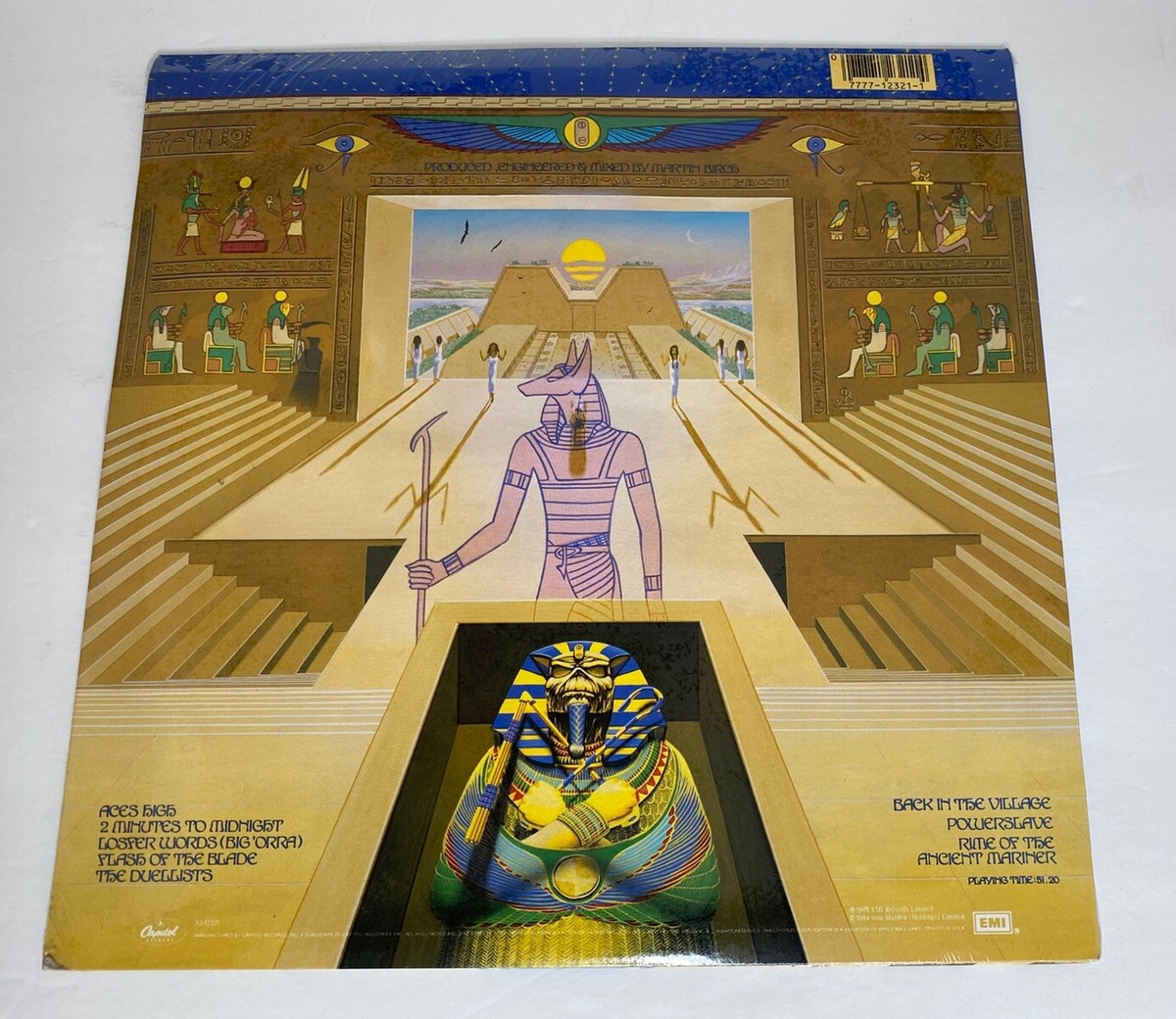 IRON MAIDEN ~POWERSLAVE ~SEALED ORIGINAL 1984 ~CAPITOL RECORDS SJ