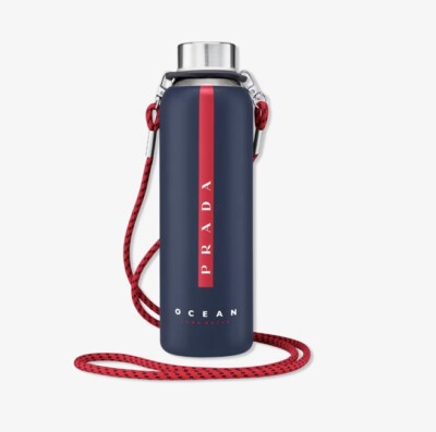 Prada Beauty Luna Rossa Screw-Top & Handle 16 oz Water Bottle In