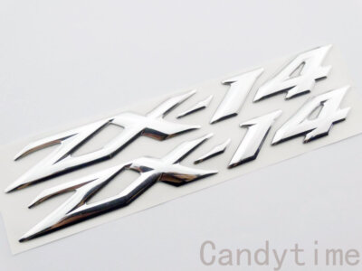 Motorcycle 3D Raised ZX-14 Fairing Tank Emblem Sticker Decal For
