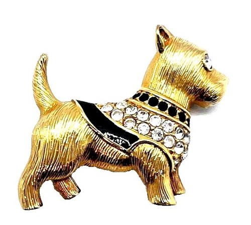 Swarovski Crystal Lovlots Gang of Dogs Violetta Poodle Tac Pin