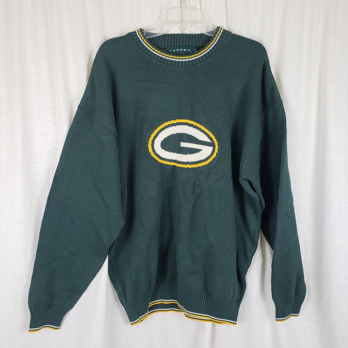 Vintage Green Bay Packers Tundra Canada Knit Sweater Mens XL