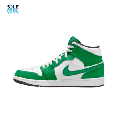 Nike Air Jordan 1 AJ1 Mid Lucky Green White Black DQ8423-301