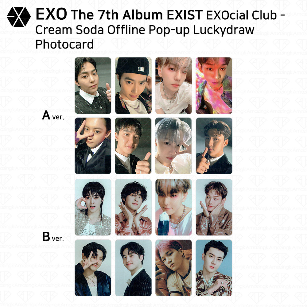 EXO 7th Album EXIST EXOcial Club Cream Soda Offline POP UP Lucky