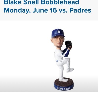 2025 Los Angeles Dodgers Blake Snell SGA 6/16/25 Bobblehead NIB | eBay
