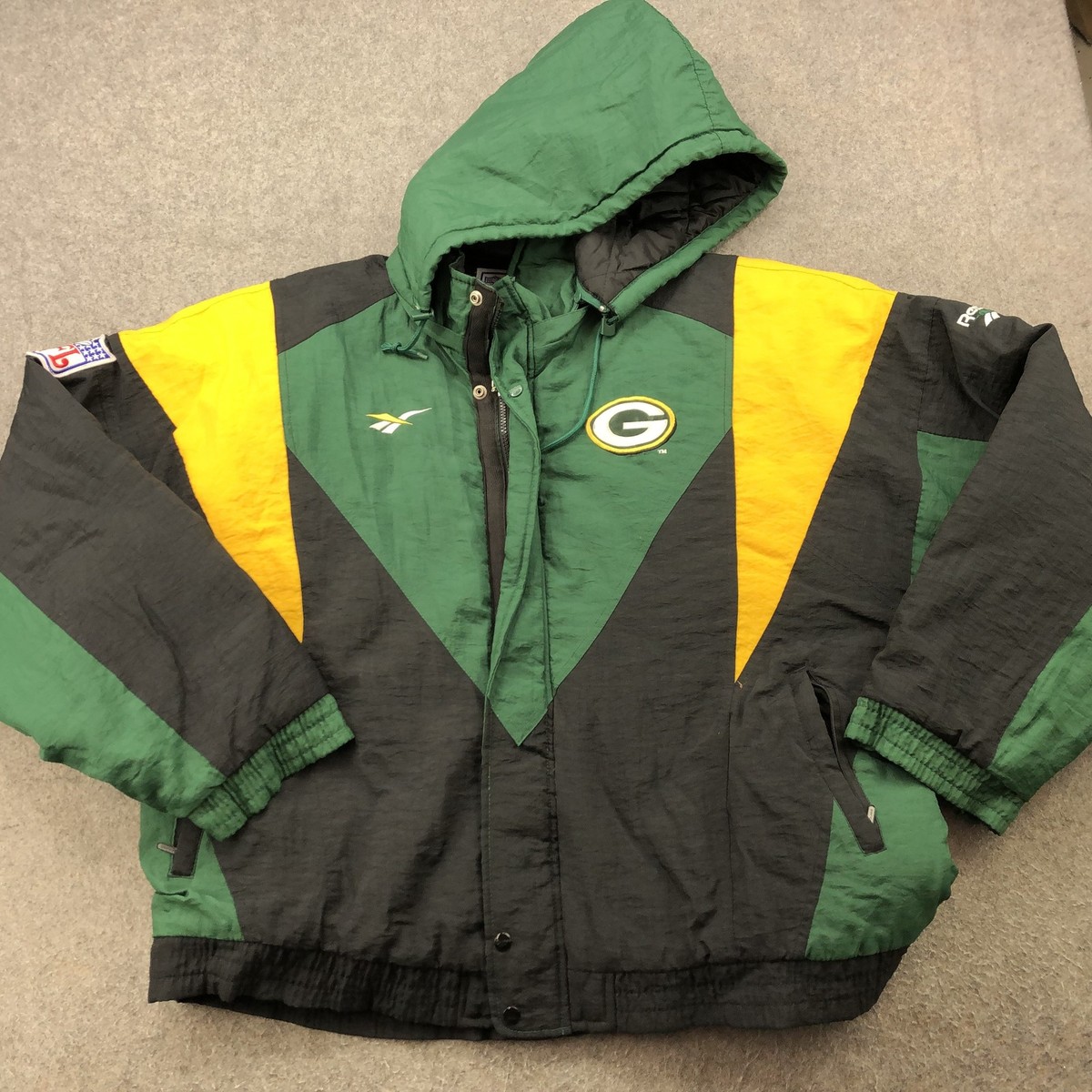 Vintage Green Bay Packers Jacket Mens XL NFL Football Reebok 90s