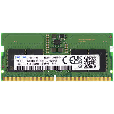 Samsung 8GB 1Rx16 PC5-5600 SODIMM DDR5-44800 Non-ECC Laptop Memory