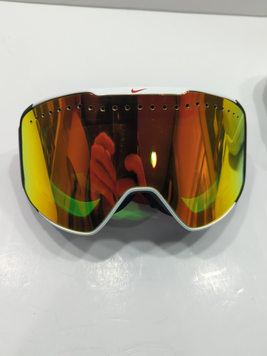 Nike SB FADE Ski Snowboard Goggles White Red Black With Case | eBay