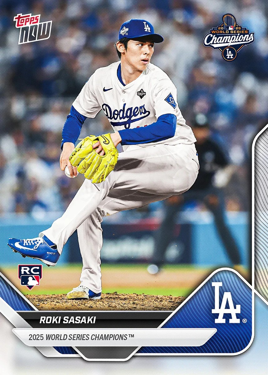2025 World Series Champions Los Angeles Dodgers MLB Topps NOW SET