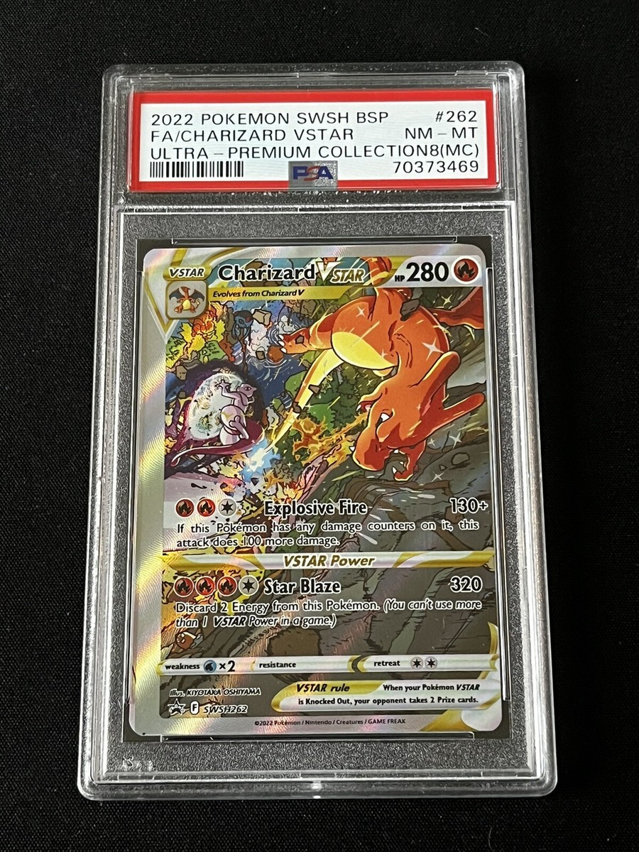 PSA 8 (MC) MISCUT ERROR Pokémon TCG Charizard VSTAR SWSH Black