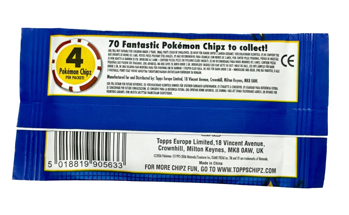 2006 Topps Pokémon Chipz Factory Sealed Booster Pack | eBay