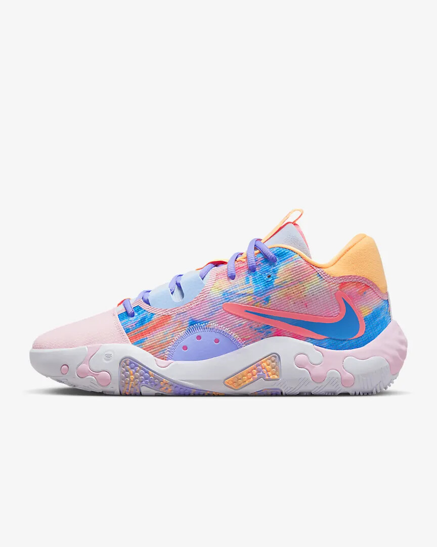 Nike PG 6 Painted Swoosh Paul George DO9824-100 PINK BLUE ORANGE