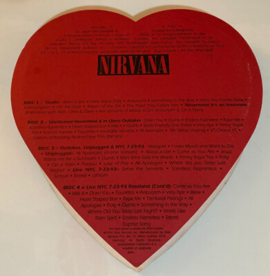 Nirvana Vol. 1 & 2 Heart Shaped Box Vintage Bootleg 8 C.D.