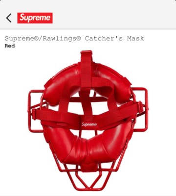 SUPREME RAWLINGS CATCHERS MASK RED NEW SS18 *IN HAND* | eBay