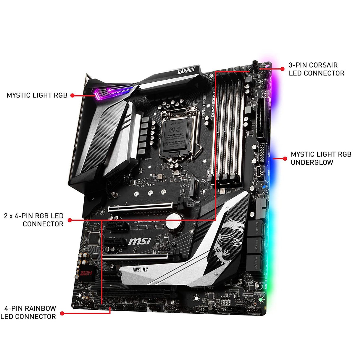 FOR MSI MPG Z390 GAMING PRO CARBON AC Motherboard 9th Generation