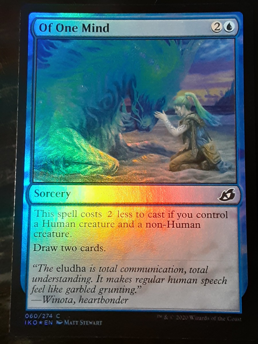 Of One Mind FOIL , Ikoria Lair of Behemoths , Near Mint, MTG