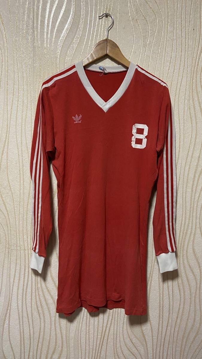 1980s 1990s ADIDAS TEMPLE FOOTBALL SHIRT SOCCER JERSEY LONG SLEEVE
