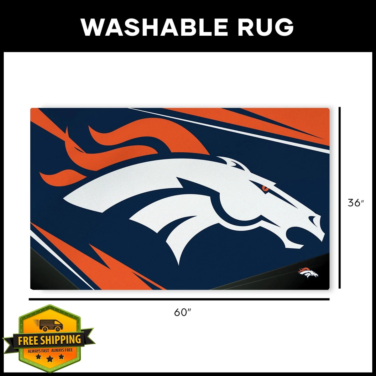 Denver Broncos NFL Fan Rug, Mats for sale | eBay