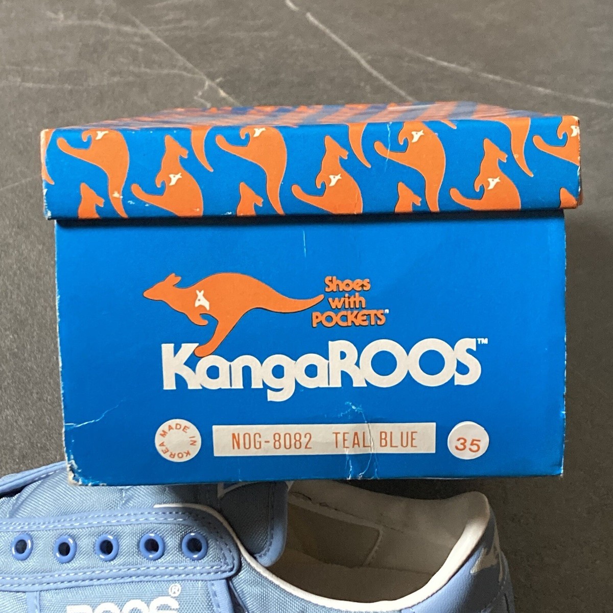 Vintage 1980s kangaROOS UK 2.5 EU35 Deadstock Sneakers Trainers