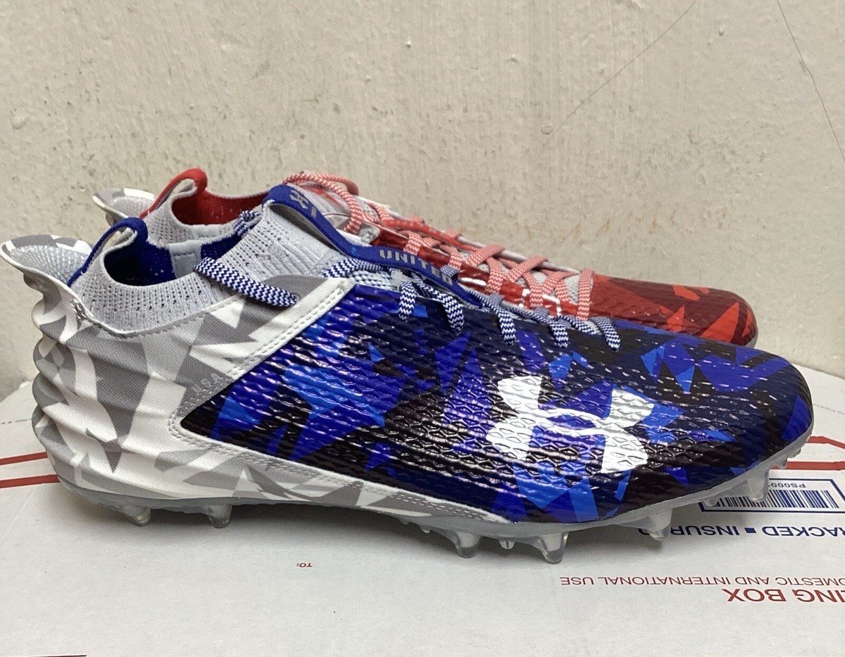 UNDER ARMOUR BLUR SMOKE 2.0 MC LE USA RED/BLUE FOOTBALL CLEATS S