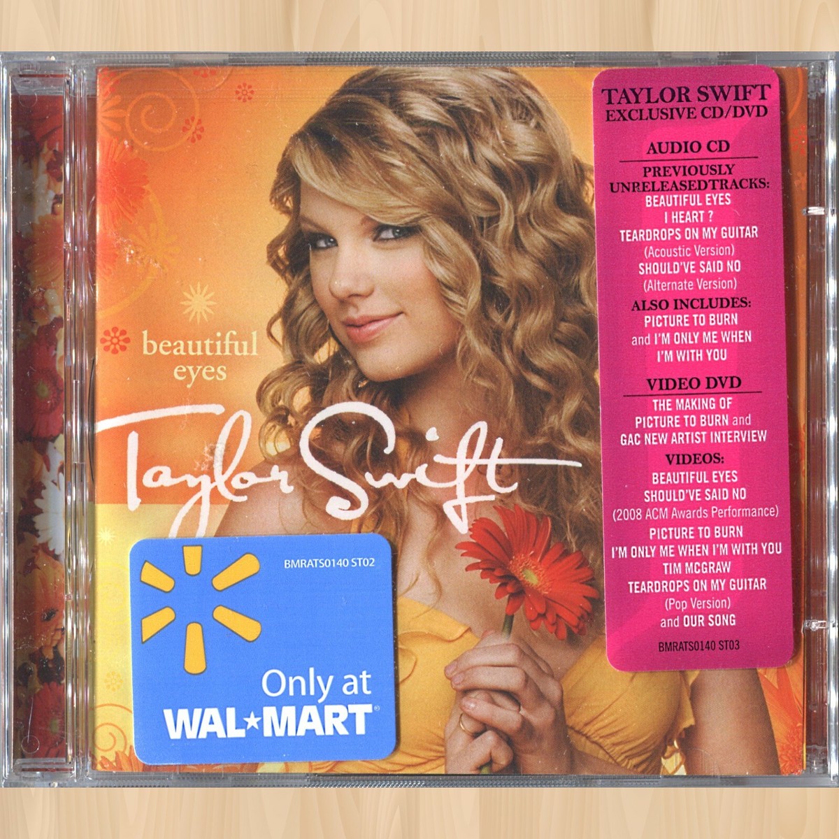 2008 EDITION---- TAYLOR SWIFT Beautiful Eyes EXCLUSIVE CD+DVD I