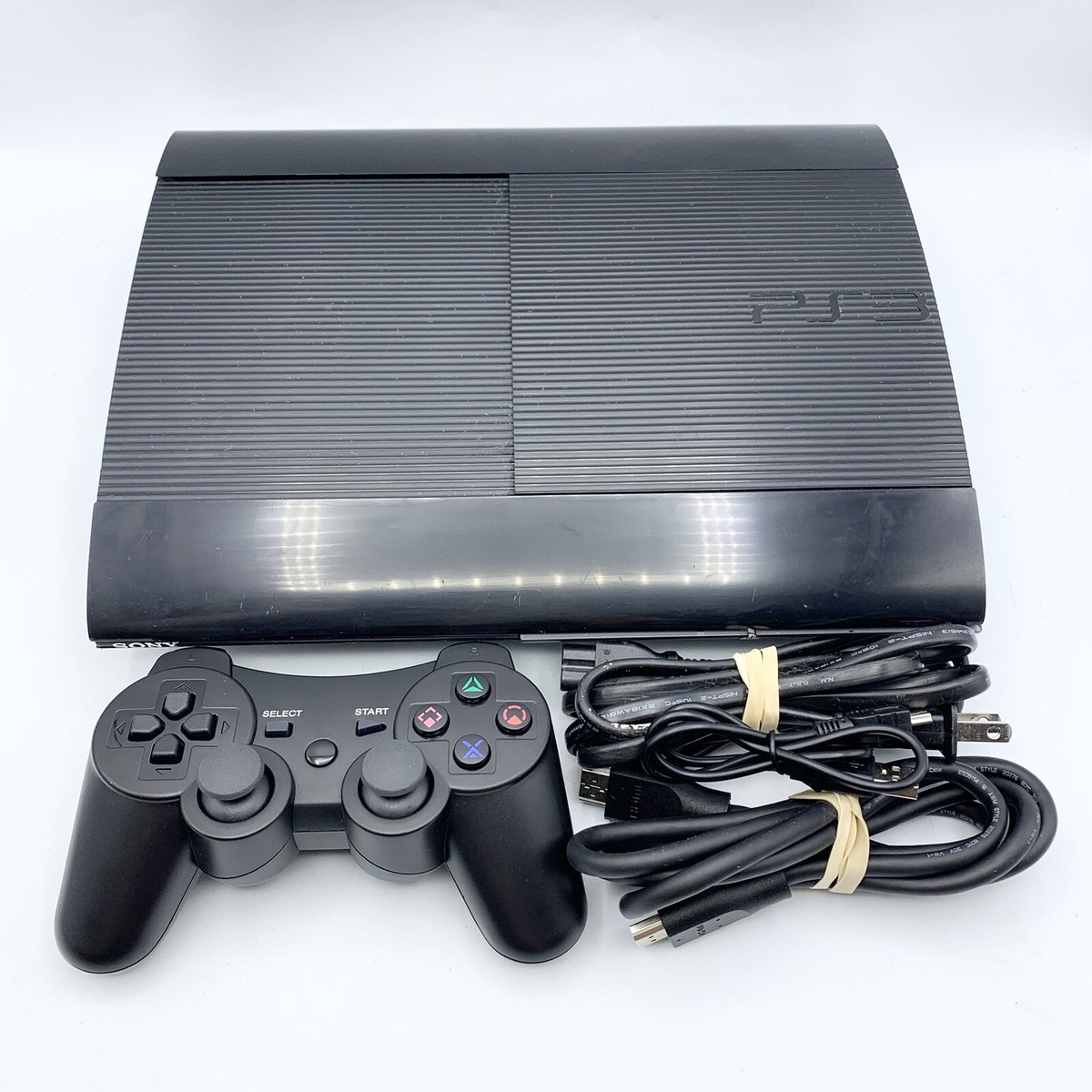 Sony PlayStation 3 PS3 Super Slim CECH-4001B 250GB Console 4 Games