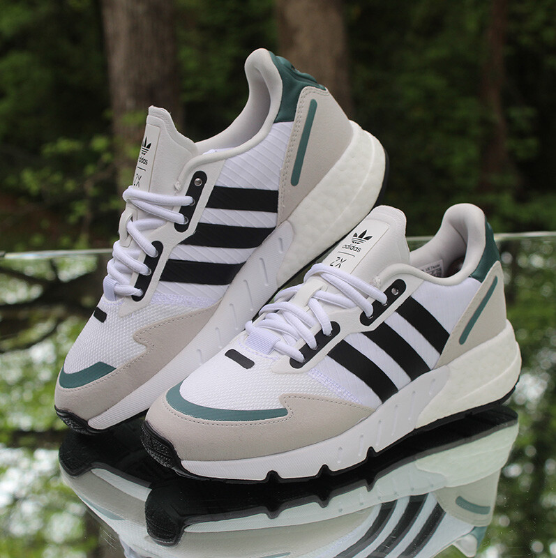 Adidas ZX 1K Boost Men's Size 5 White Black Green Custom H01908 | eBay