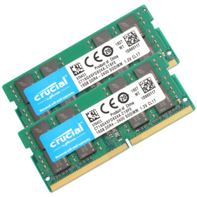 Crucial kit 32GB (2* 16GB) 2RX8 PC4-19200 DDR4 2400MHz RAM SODIMM