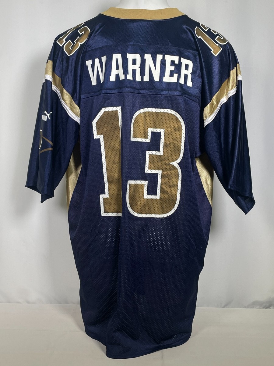 Kurt Warner #13 St Louis Rams NFL Puma 1999 Blue Home Jersey Men's