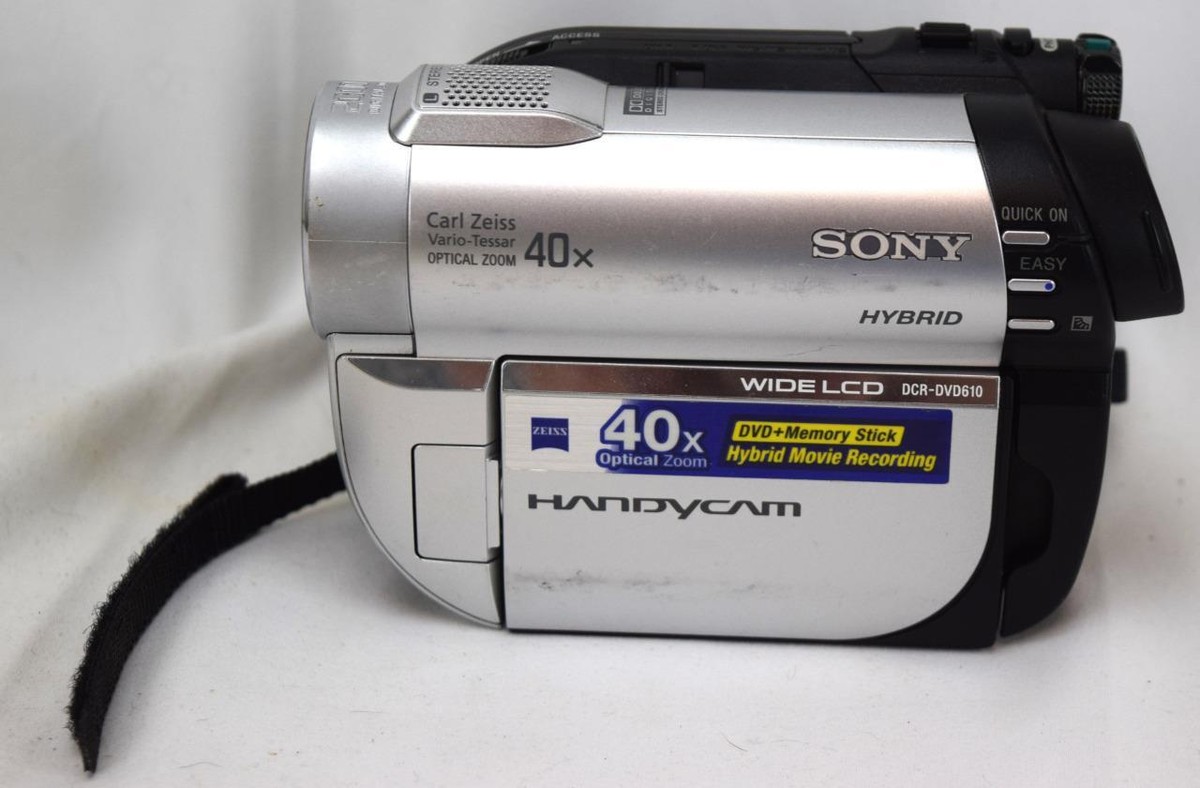 Sony Hybrid 40x Zeiss Optical Zoom Wide LCD Handycam Untested For