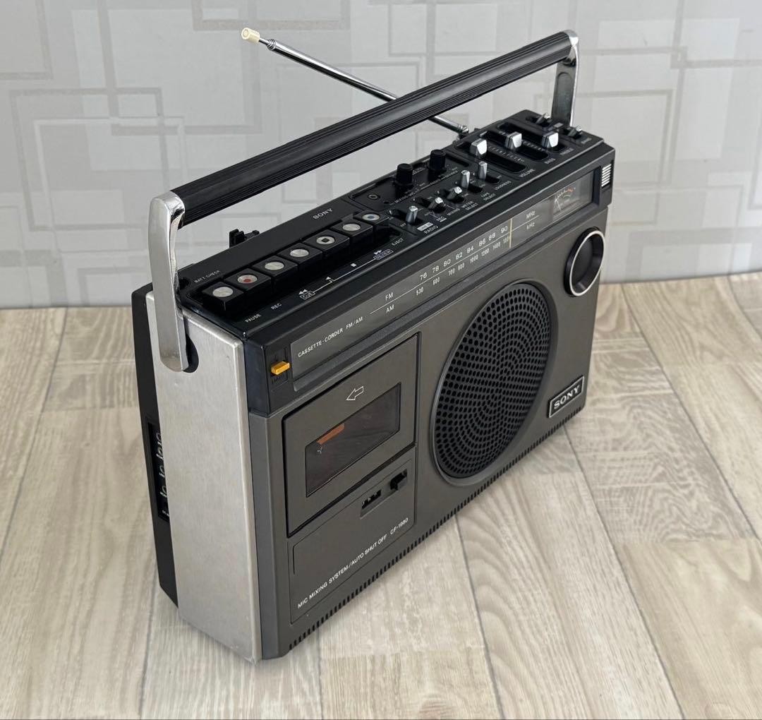 Sony CF-1980 Portable Radio Cassette Player Boombox FullyFunction