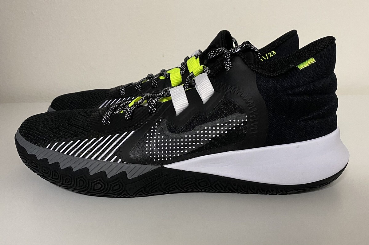 Nike Kyrie Flytrap V 5 Black White Cool Grey Volt Mens Sz 11
