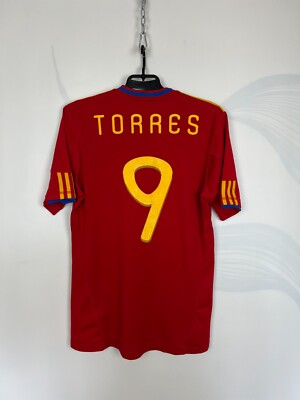 Adidas Spain 2009-2010 Home Jersey Torres #9 Sz M | eBay