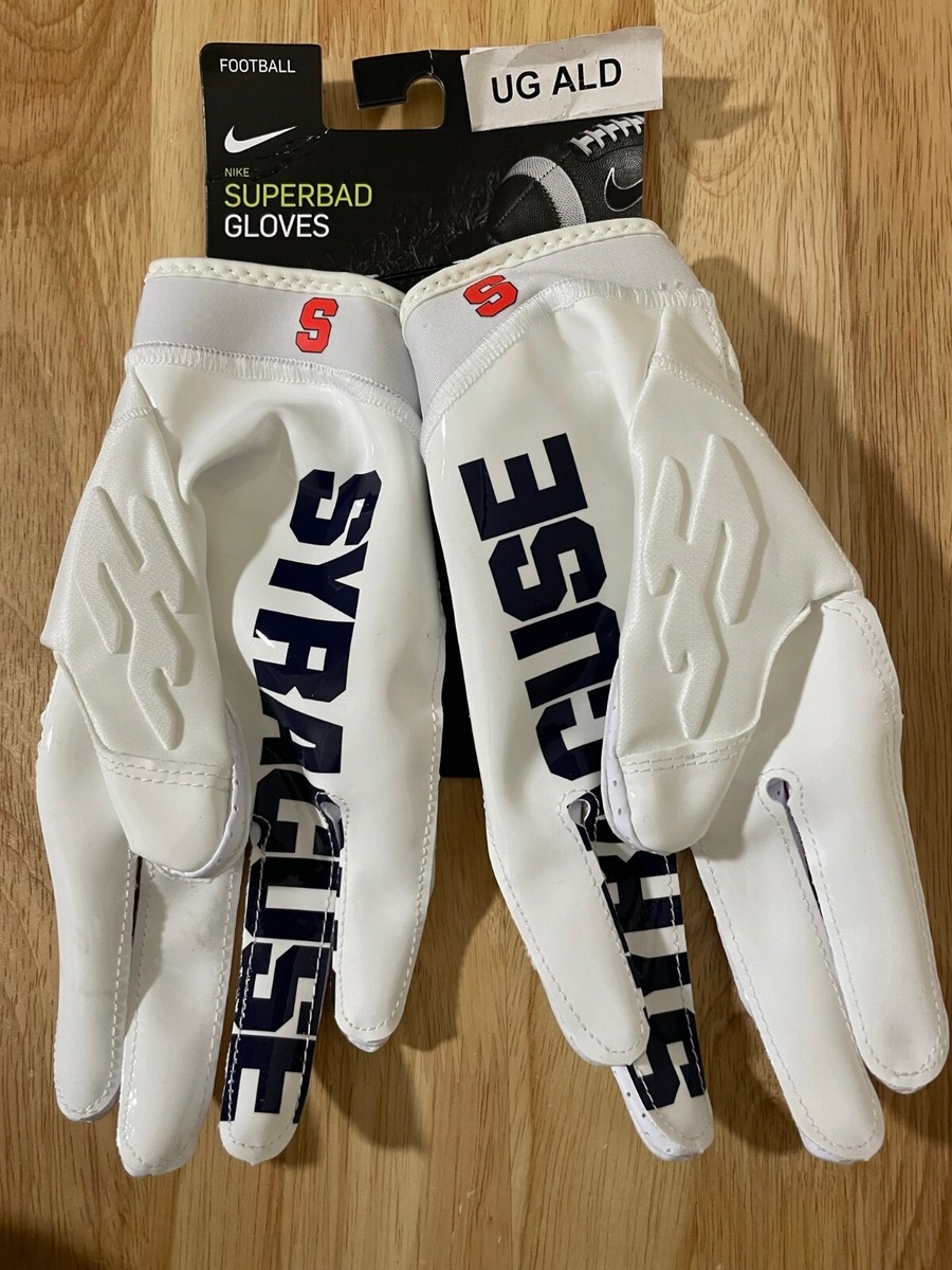 Nike Superbad 6.0 Syracuse Orange Padded Football Gloves Sz XL