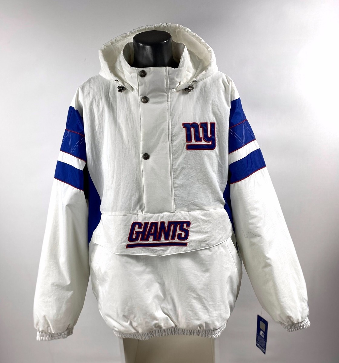 Giants Jacket New York Giants Starter Hooded Half Zip Pullover