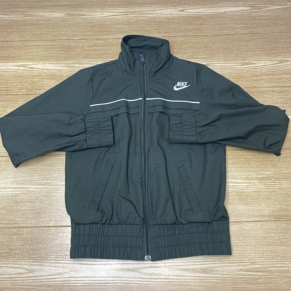 Nike Women's Cropped Jacket Full Zip Size Small Lightweight Green