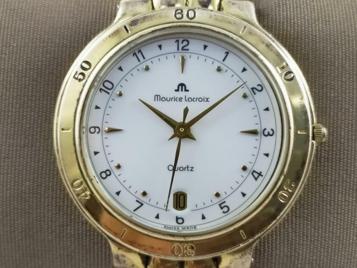 Authentic Maurice Lacroix Gold-Plated 95985 Quartz 34mm Men's