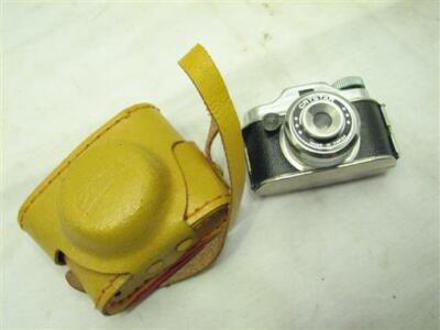 Vintage Crystar Mini Spy Camera Made in Japan w/Yellow Leather