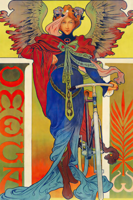 Omega 1897 Henri Thiriet Vintage Bicycle Art Wall Room Poster